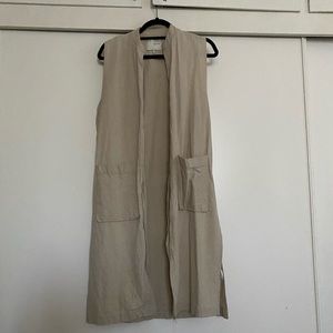 Oak + Fort long Cotton Sleeveless trench